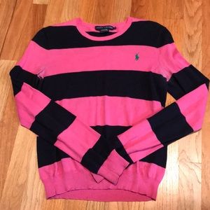 Pink and Navy Ralph Lauren light sweater